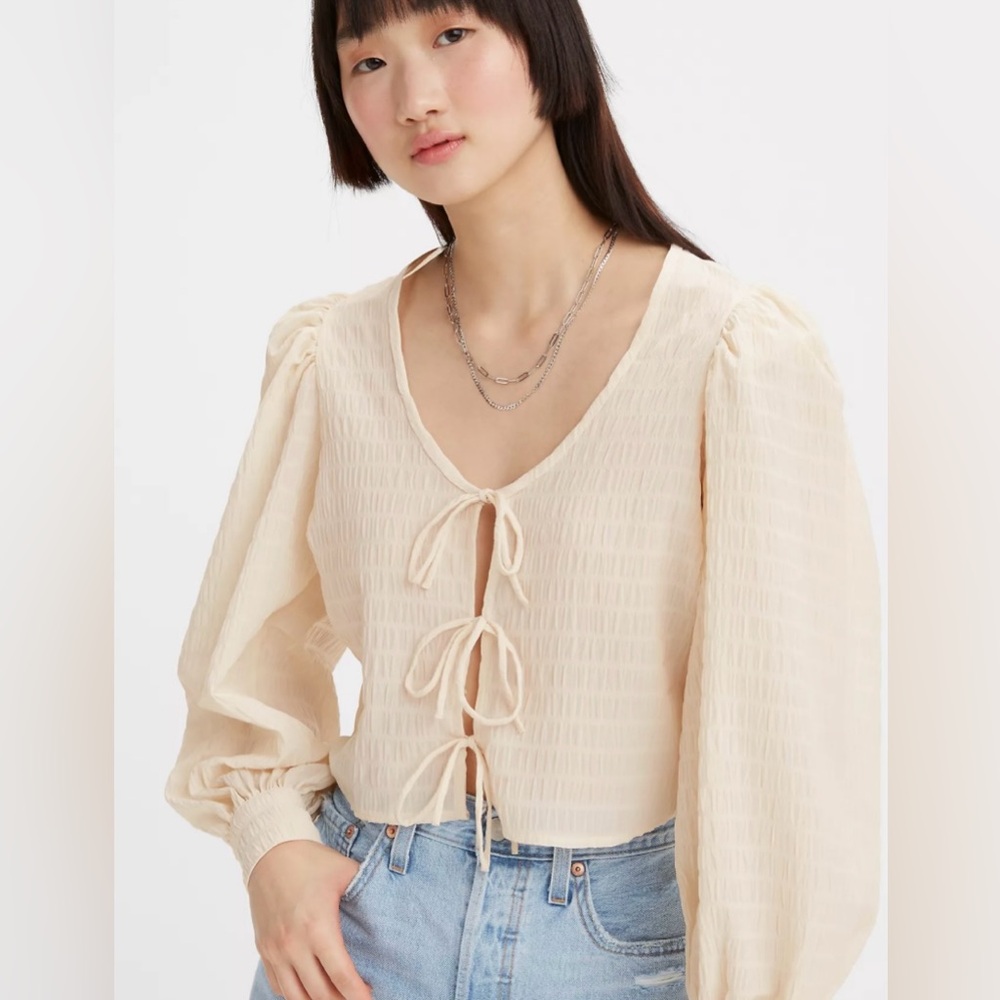 FAWN TIE BLOUSE
